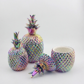 arc-en-placage finition en céramique ananas boîte à bijoux