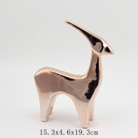 antilope or rose et cadeau de figurine de cerf