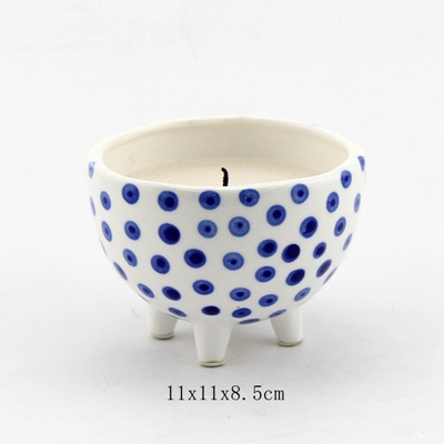 Ceramic wax fill candle