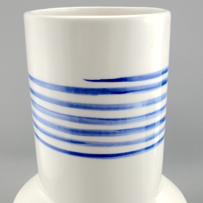 blue white ceramic vase
