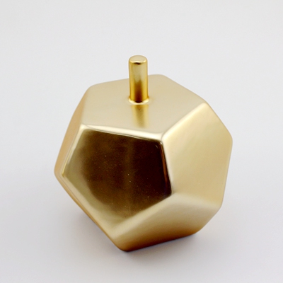 matt gold finish ceramic gold apple ornament