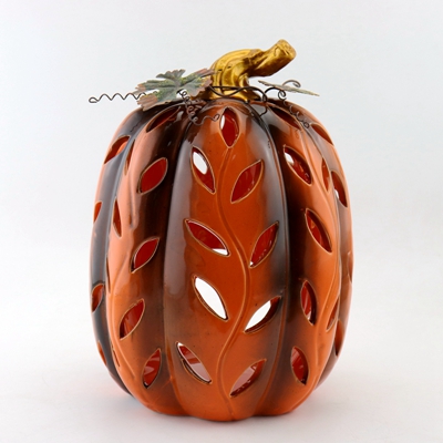 Halloween Ceramic Pumpkin Tealight Holder