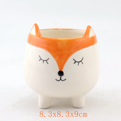 Mini Fox Face Pot Plant in Ceramic