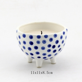 Dotty Ceramic Candle Holder