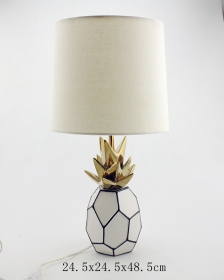 ananas en céramique peint à la main lampe de table
