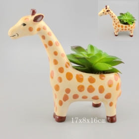 girafe mini pot de fleur