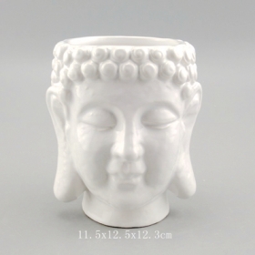 gros pot de tête de Bouddha en céramique