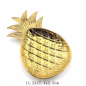 plateau d'accessoires de plateau d'or ananas bijoux plateau