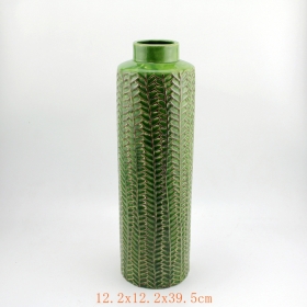 feuille de vase en céramique vert citron patten