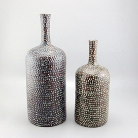 vase vintage en céramique à col étroit