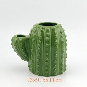 vase de fleurs en forme de cactus vert décoratif