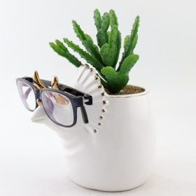 porte-lunettes et jardinière en céramique dino